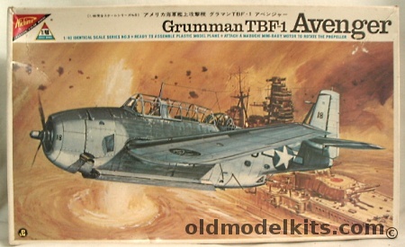 Nichimo 1/48 Grumman TBF-1 Avenger Motorized with Mabuchi Mini-Baby Motor, S-4809-400 plastic model kit